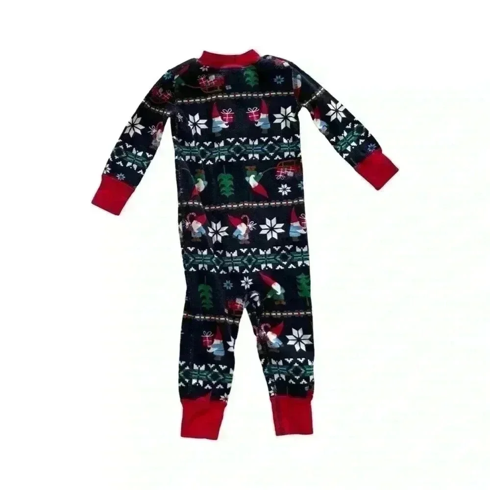 Hanna Andersson Christmas Reindeer Zip Sleeper 12/18M